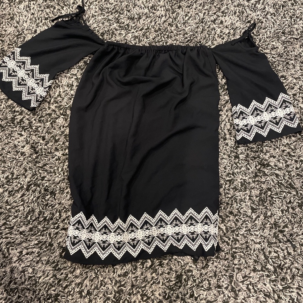 Black off the shoulder dress